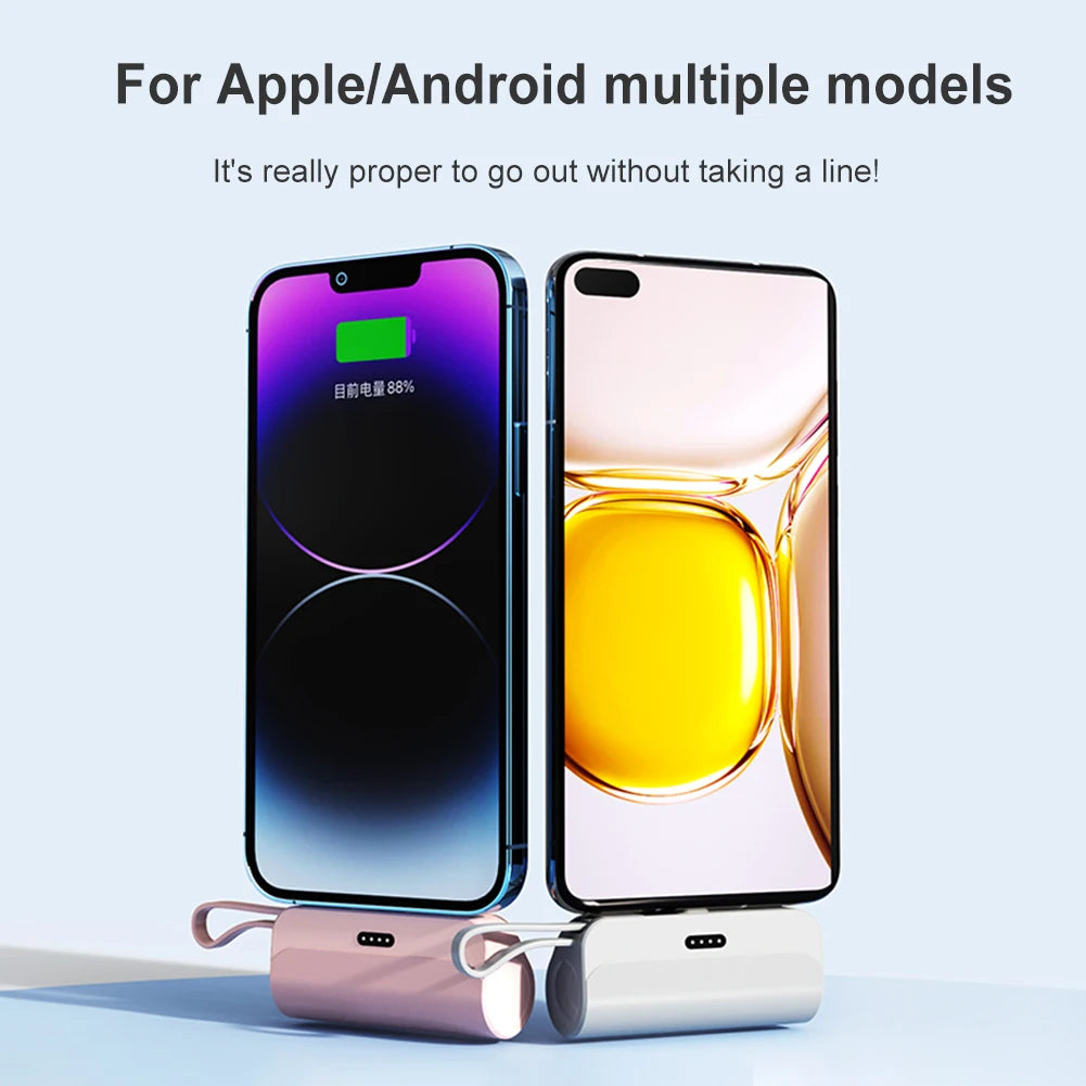 Mini Power Bank 5000Mah Portable Mobile Phone Charger External Battery Power Bank Plug Play for Iphone Samsung Xiaomi Power Bank