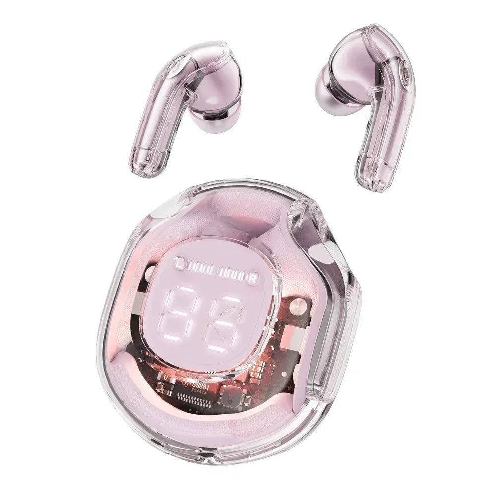T8 PRO Tws Bluetooth Earbuds Transparent with LED Digital Display Wireless In-Ear Earphone for Xiaomi Huawei Iphone Headphone