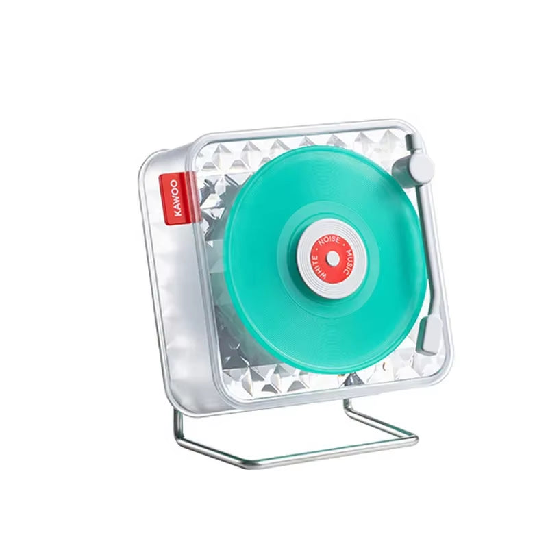 Retro Vinyl Record Player Design Bluetooth Speaker Wireless White Noise Music Box Soundbar RGB Atmosphere Light Music Player