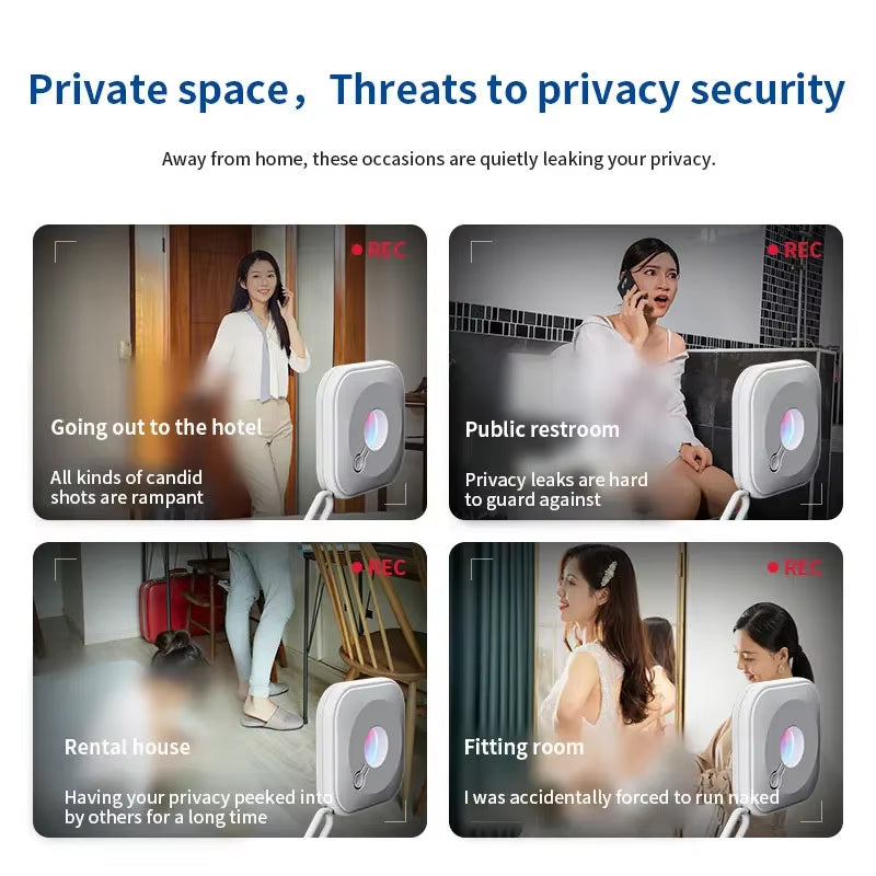 Camera Detector for Hidden Camera Portable Pinhole Smart Home Lens Detect Gadget Anti-Peeping Safety Protection Candid Detector