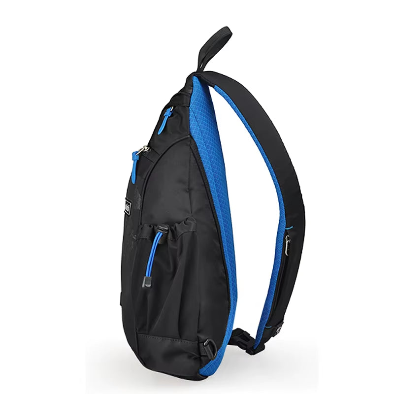 Mixi Fashion Backpack for Men One Shoulder Chest Bag Male Messenger Boys College School Bag Travel Causal Black 17 19 Inch