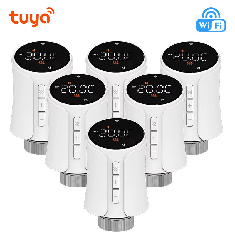 Tuya Wifi /Zigbee Thermostat Radiator Valve TRV Thermostatic Valve Wifi Thermostat Temperature Controller Alexa Google Home