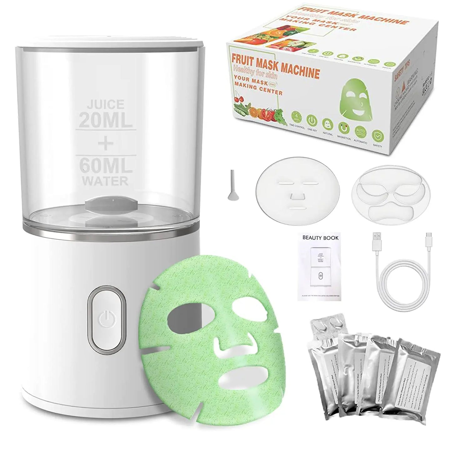 Face Mask Maker Machine Facial Treatment DIY Automatic Fruit Natural Vegetable Collagen Home Use Beauty Salon SPA Beauty Device