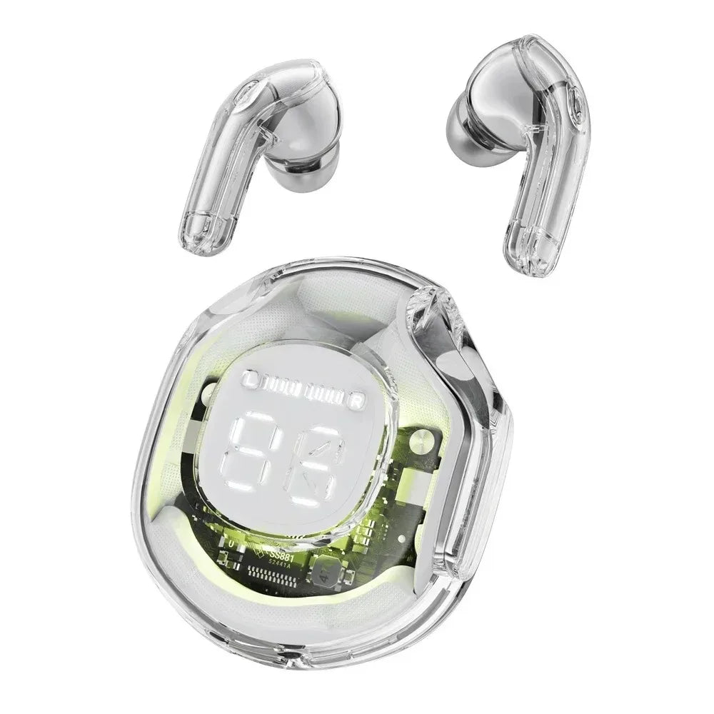 T8 PRO Tws Bluetooth Earbuds Transparent with LED Digital Display Wireless In-Ear Earphone for Xiaomi Huawei Iphone Headphone