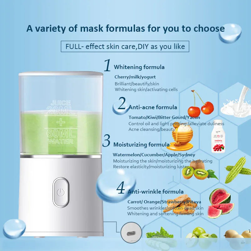 Face Mask Maker Machine Facial Treatment DIY Automatic Fruit Natural Vegetable Collagen Home Use Beauty Salon SPA Beauty Device