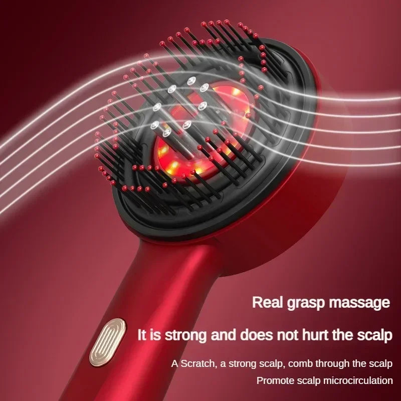 Elektrische Mikrolaufmassage Kamm Tragbare Haarfollikel Kamm Kopfhautöl Applikator Kopfmassagebaste Haarwachstum anti -Verlustpf