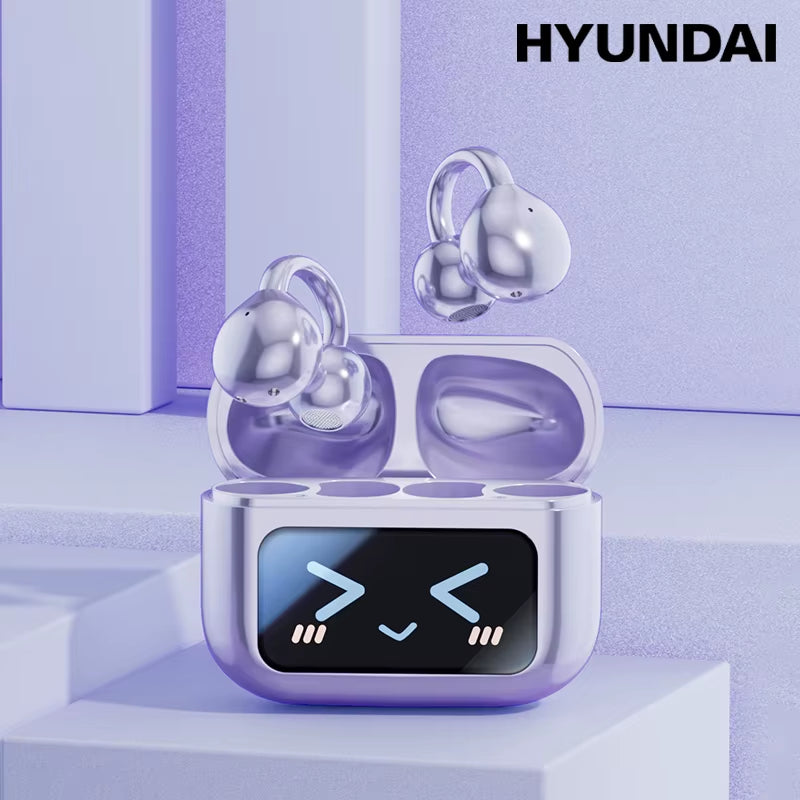 Choice M100 ENC Ear Clip LED Digital Display Earphones Wireless Bluetooth Headphones Noise Cancelling Touch Control