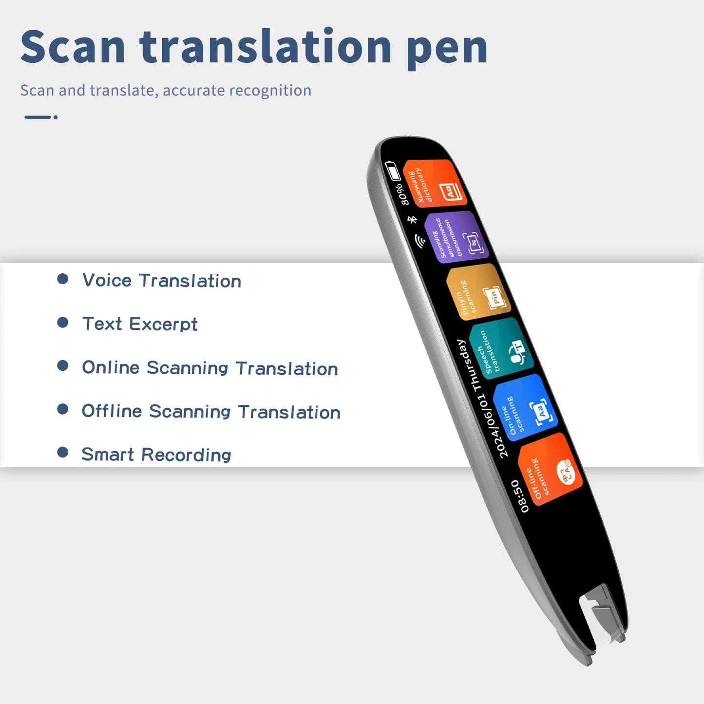 Translation Pen for Language Learning 142 Languages Voice Translator Pen Text Excerpt Portable Pen Scanner Translator for Travel