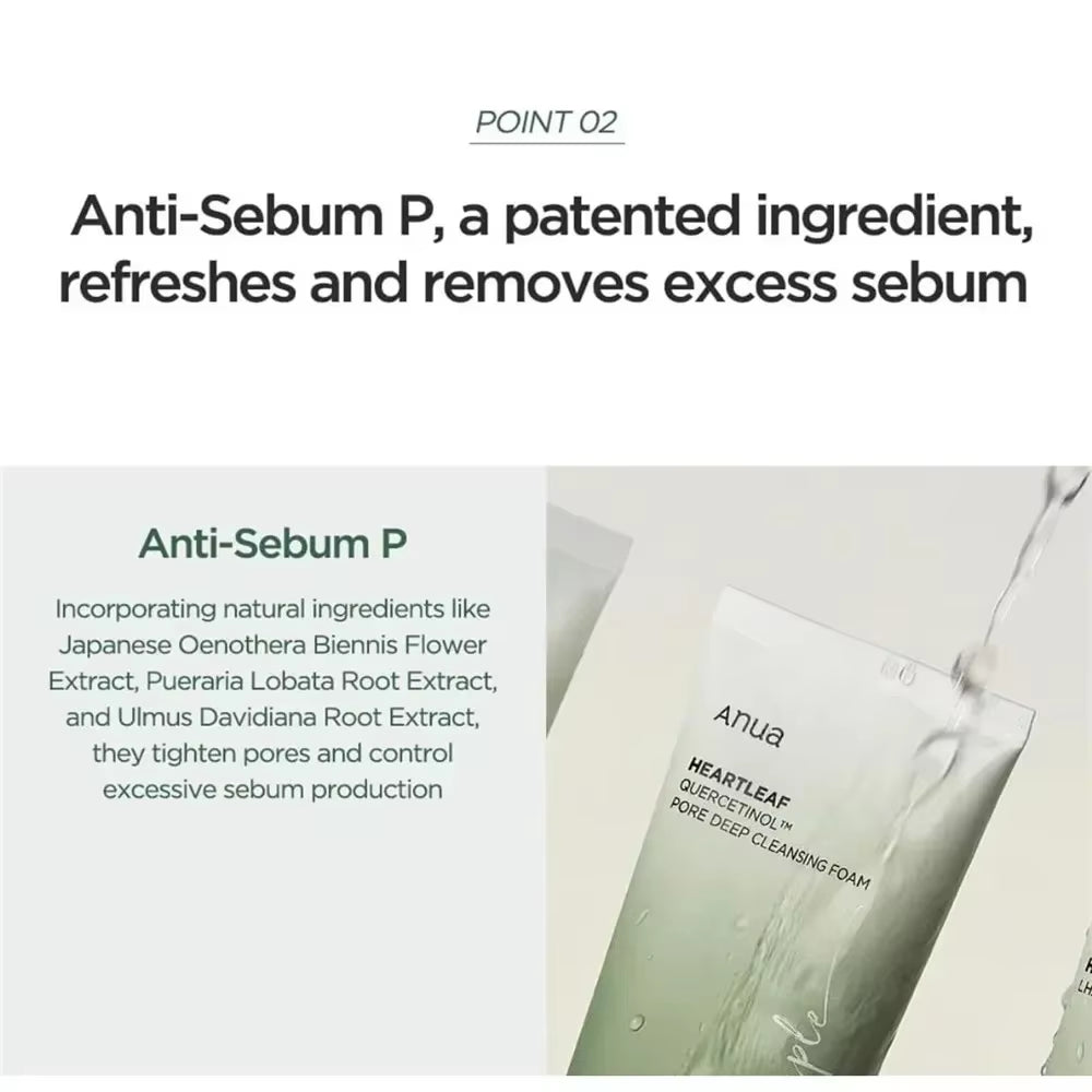 Anua Heartleaf 77 Toner, Pore Cleansing Oil, Deep Cleansing Foaming Cleanser, Moisturizing and Improving Skin, Korean Skincare