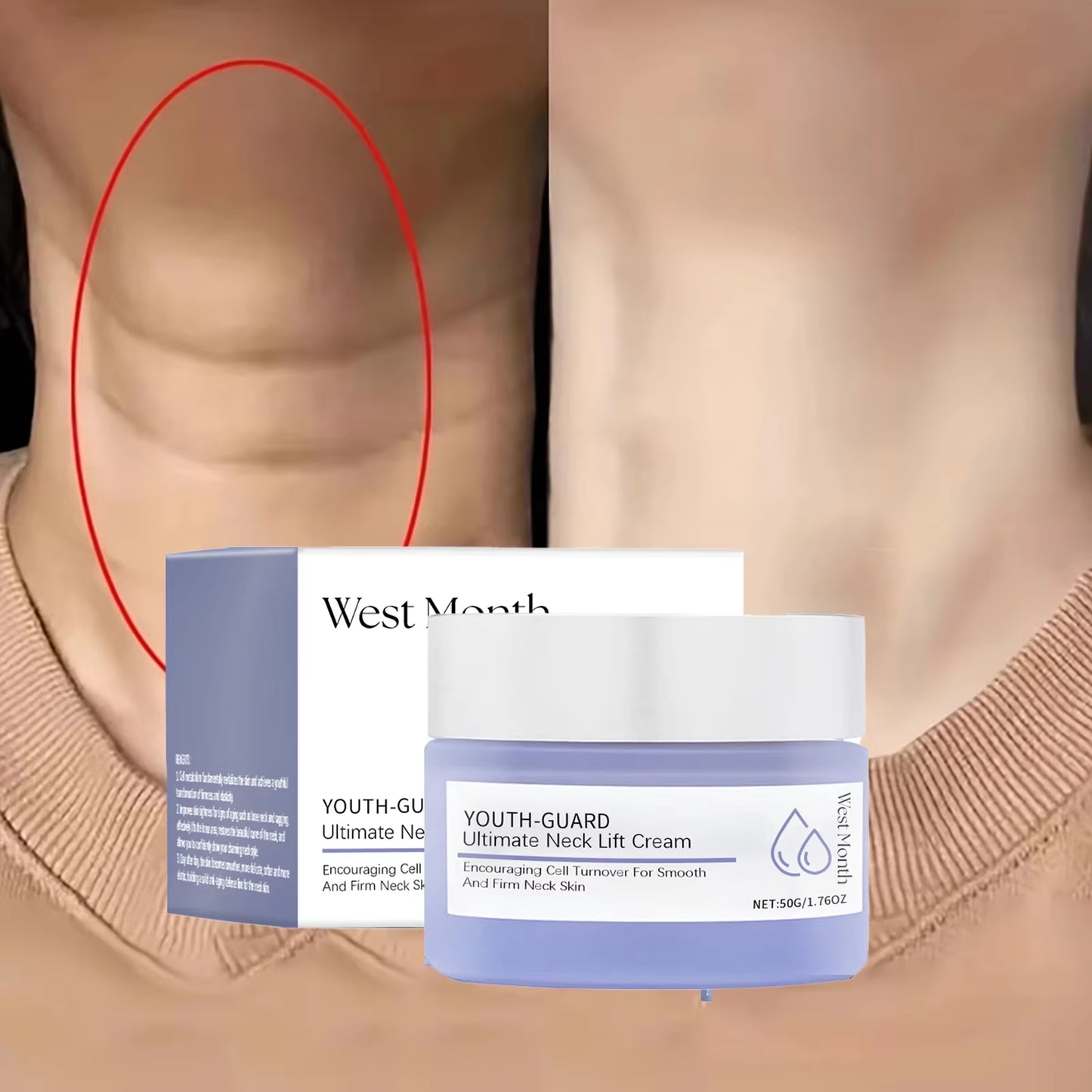 Collagen Anti-Wrinkle Neck Cream Lifting Improve Elasticity Deep Hydration Fade Fine Lines Face Rejuvenate Cream Korean Skincare