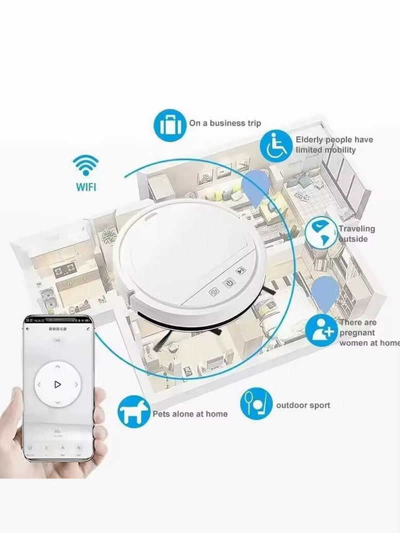 New Automatic Recharge APP Control Sweeping Robot Sweeping Dragging Suction Integrated Household Intelligent Vacuum Cleaner