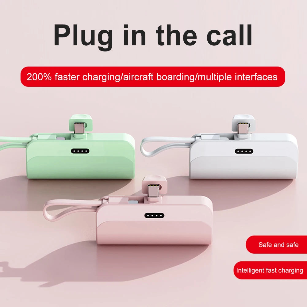 Mini Power Bank 5000Mah Portable Mobile Phone Charger External Battery Power Bank Plug Play for Iphone Samsung Xiaomi Power Bank