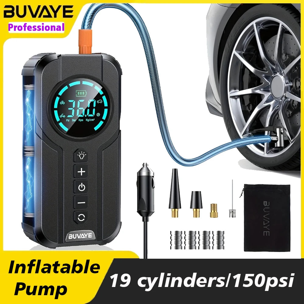 Car Inflator Tire Pump Portable Car Air Compressor for Motorcycles Bicycle Boat Tyre Inflator Digital Auto Inflatable