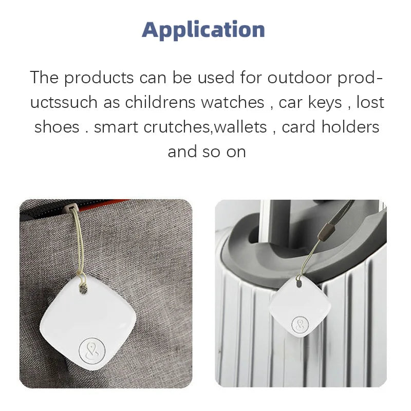 Smart Tracker Bluetooth Mini Tracker Locator Anti-Lost Alarm for Key Wallet Suitcase Luggage Finder Works with Apple Find My APP