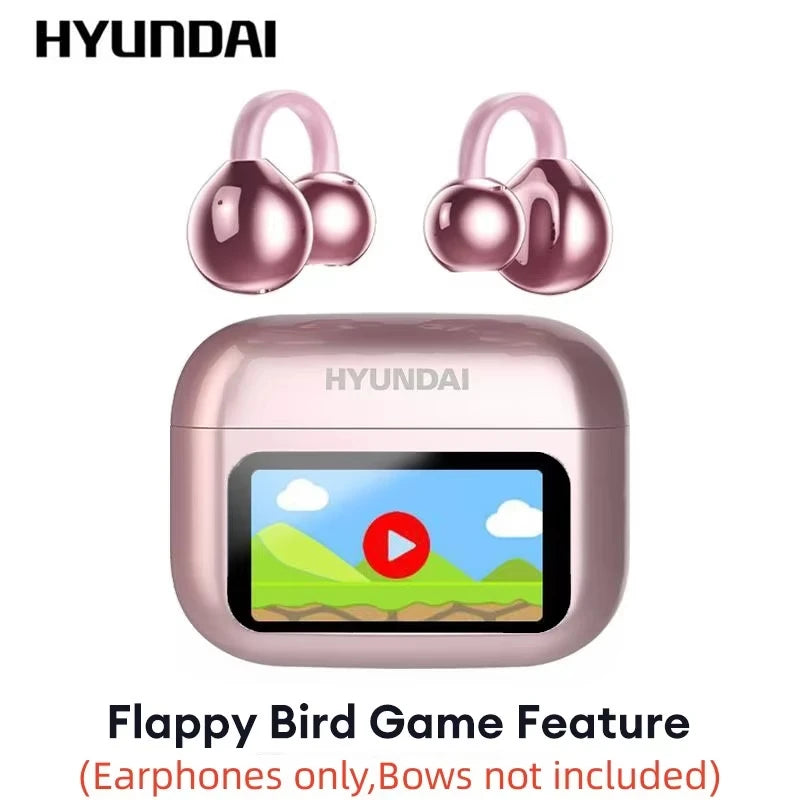 Choice M100 ENC Ear Clip LED Digital Display Earphones Wireless Bluetooth Headphones Noise Cancelling Touch Control