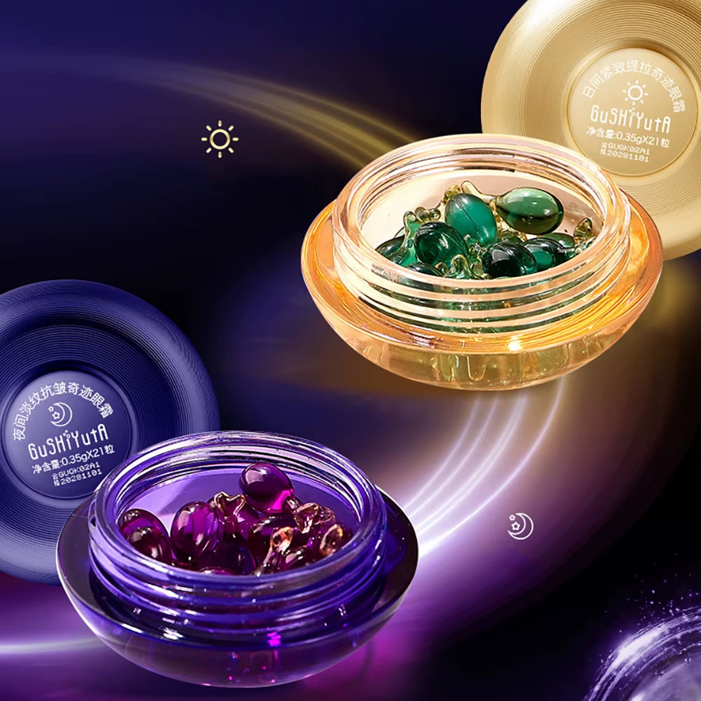 Day Eye Cream Set 2Pcs Firming Lifting Eye Contour Remove Eye Bag Wrinkles Night Eye Cream Korean Skincare Cosmetics Makeup