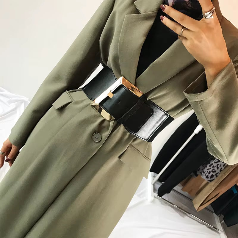 Fashion Corset Belt plus Size Belts for Women Waist Elastic Cummerbund Wide Stretch Ceinture Femme Big Dress Belt Waistband