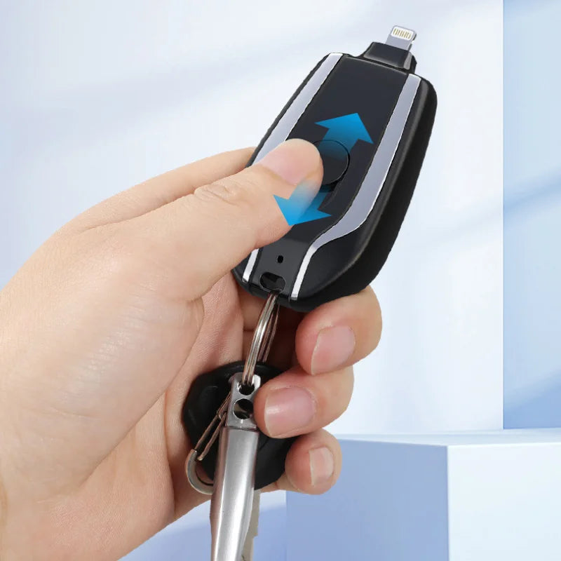 New Keychain Power Bank Comes with a Portable Mini 1200Mah Emergency Power Bank Stylish and Cute with Three Interfaces