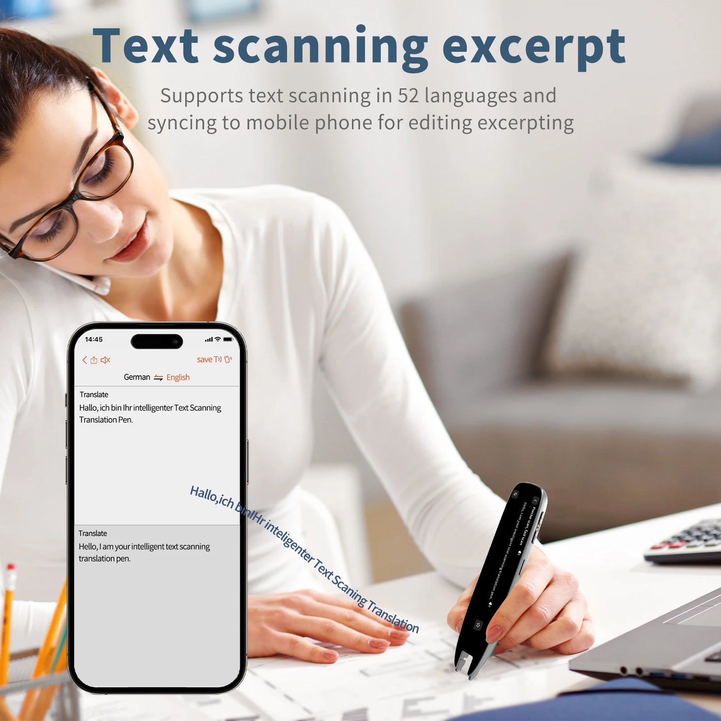 Translation Pen for Language Learning 142 Languages Voice Translator Pen Text Excerpt Portable Pen Scanner Translator for Travel