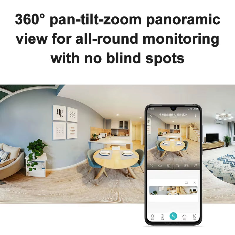 Original Mi Smart Home Security Camera 2K Baby Monitor 1296P HD Ultra-Clear IP Night Vision Voice Intercom AI Smart Home