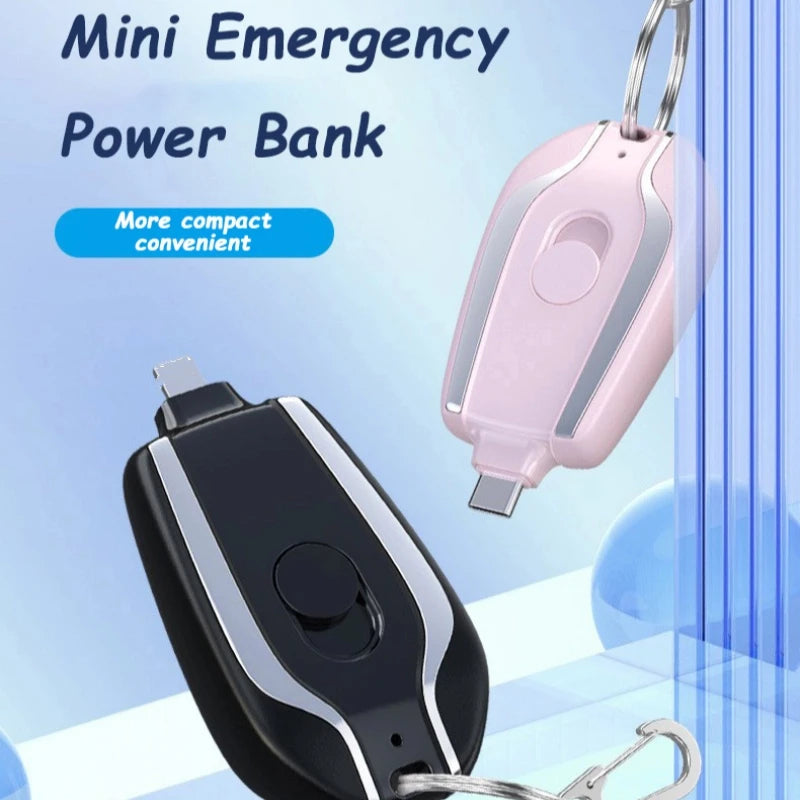 New Keychain Power Bank Comes with a Portable Mini 1200Mah Emergency Power Bank Stylish and Cute with Three Interfaces