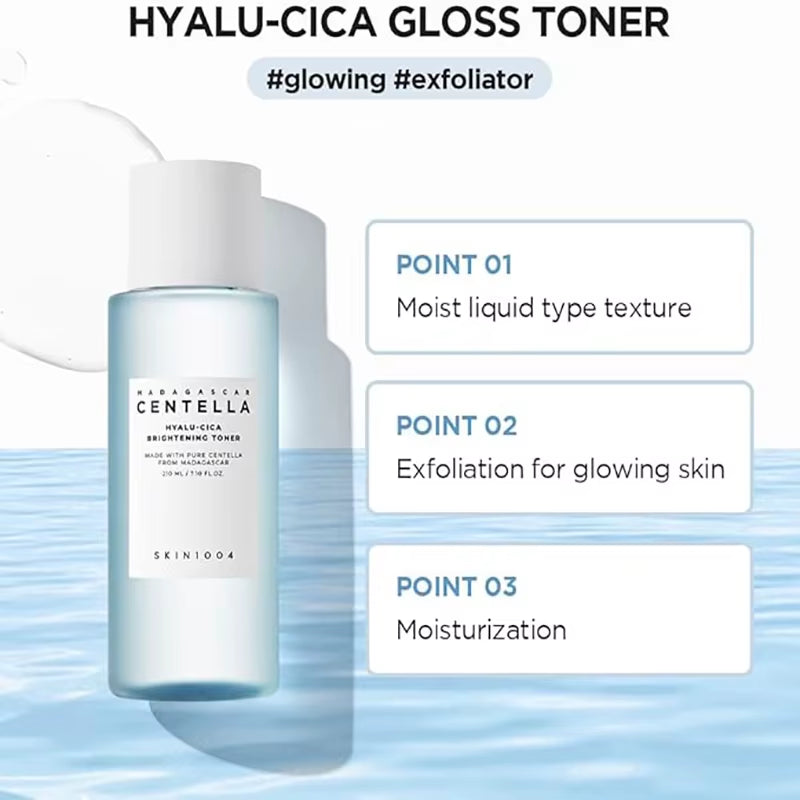 Skin1004 Korean Skincare Hyalu-Cica Duo Set - 90% Centella & 3 Ceramides Serum+Essence Toner for Sensitive Skin