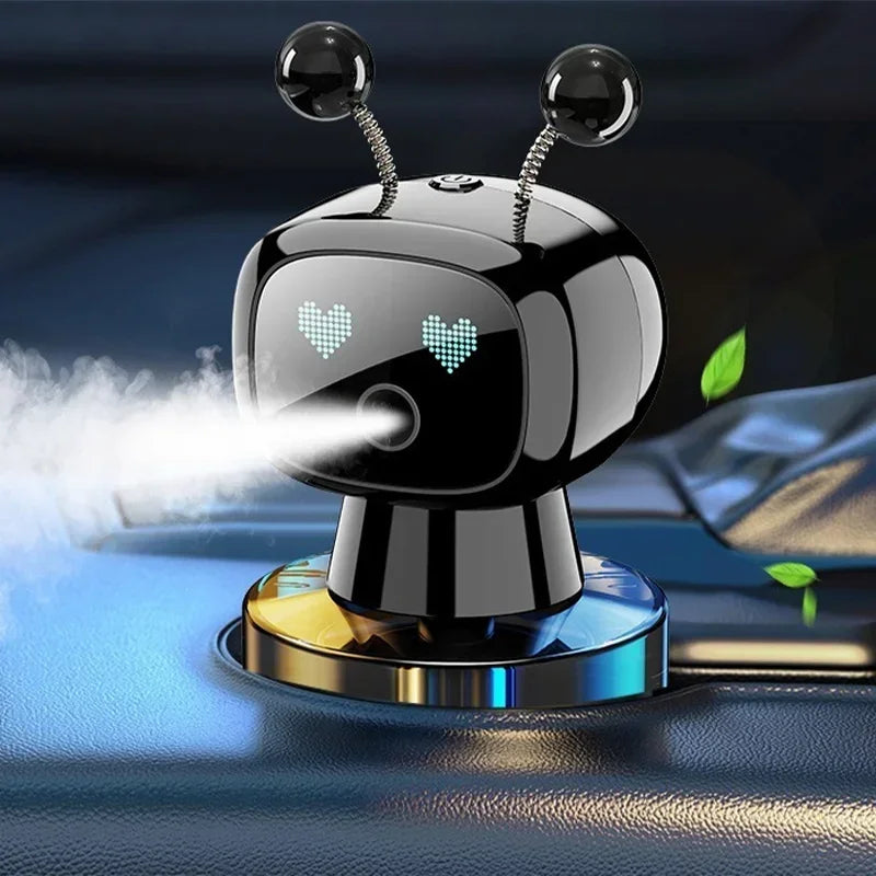 Smart Car Air Freshener AI Rechargeable Car Aroma Diffuser Smart Eyes 4 Levels of Adjustable Intelligent Car Diffuser Gift
