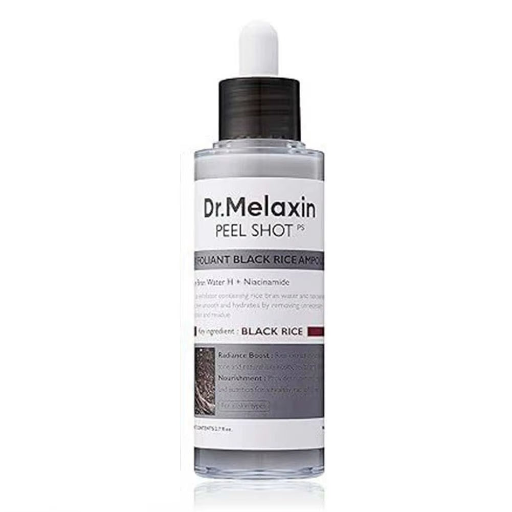 Dr.Melaxin Peel Shot Glow Rice Peel Ampoule Gentle Exfoliant Korean Skincare for All Skin Types Face Treatment