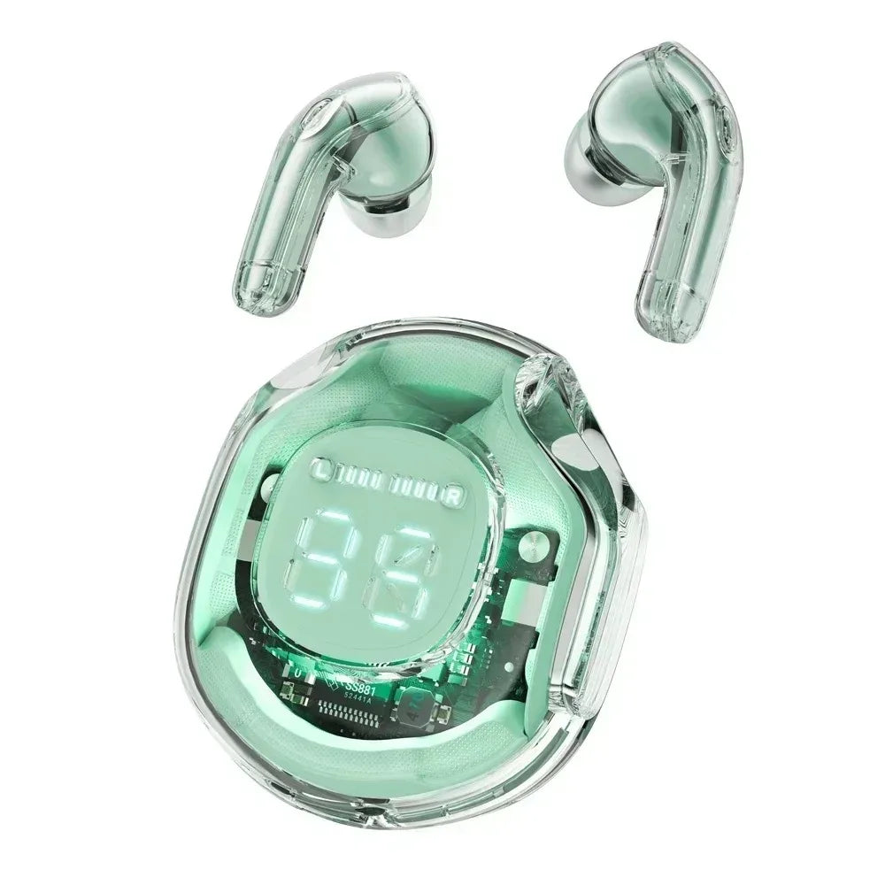 T8 PRO Tws Bluetooth Earbuds Transparent with LED Digital Display Wireless In-Ear Earphone for Xiaomi Huawei Iphone Headphone