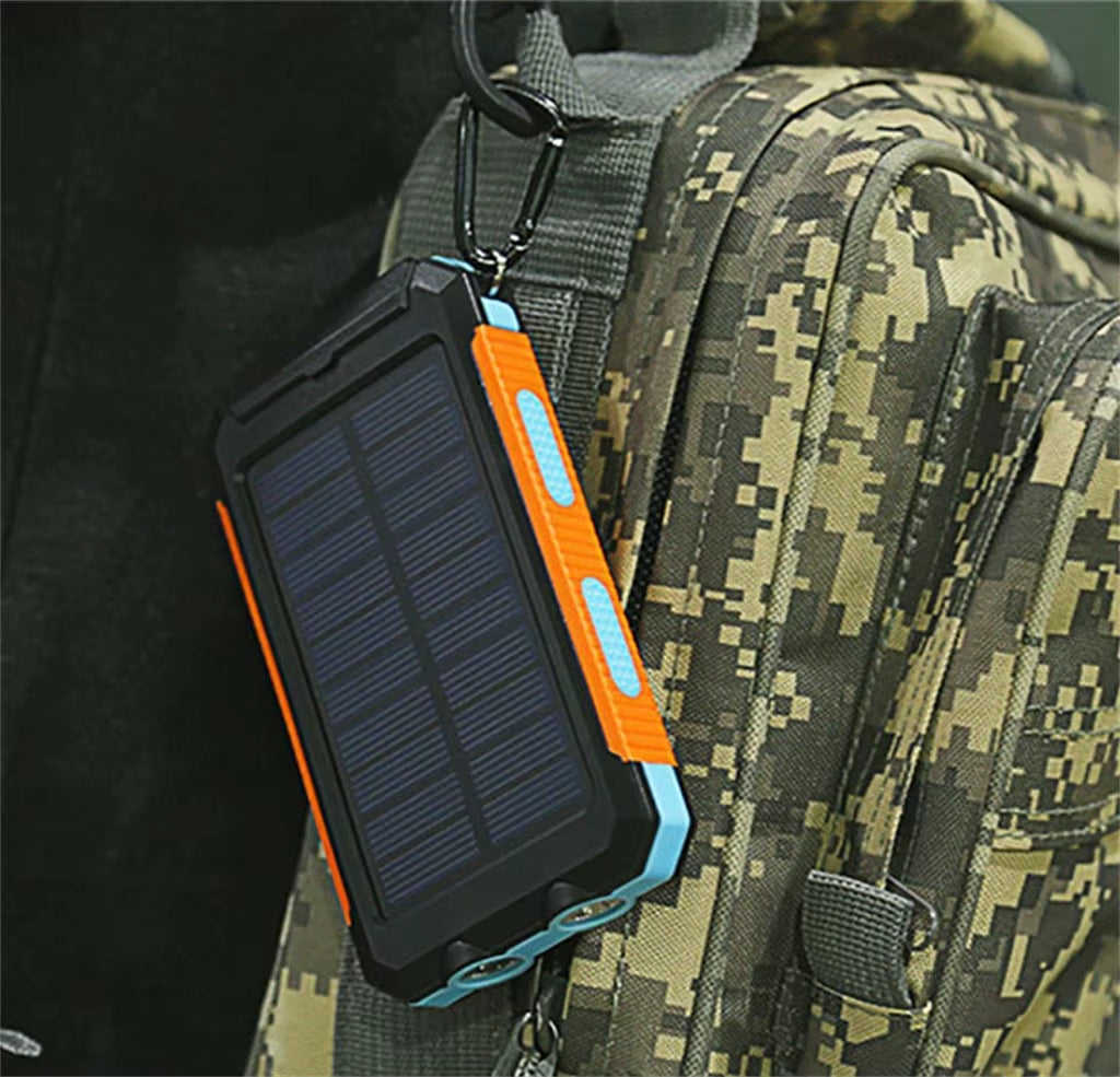 Waterproof Dual Usb Portable 8000Mah Solar Charger Solar Power Bank for Phone Outdoor Solar Mobile Phone Charger