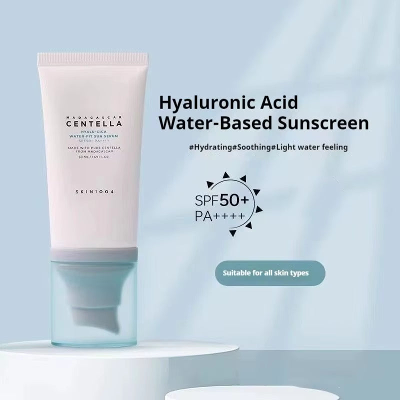 Skin1004 Korean Skincare Centella Sun Serum SPF50+ - Hyaluronic Acid UV Protection, Sensitive Skin