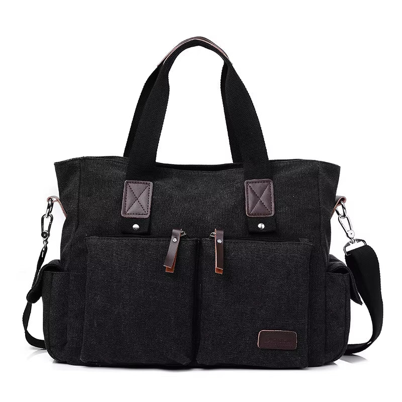 Canvas Men Bag Cross Body Bag Casual Cloth Bag Handbag Large Capacity Travel Bag Men'S Shoulder Bag Fashion Bags