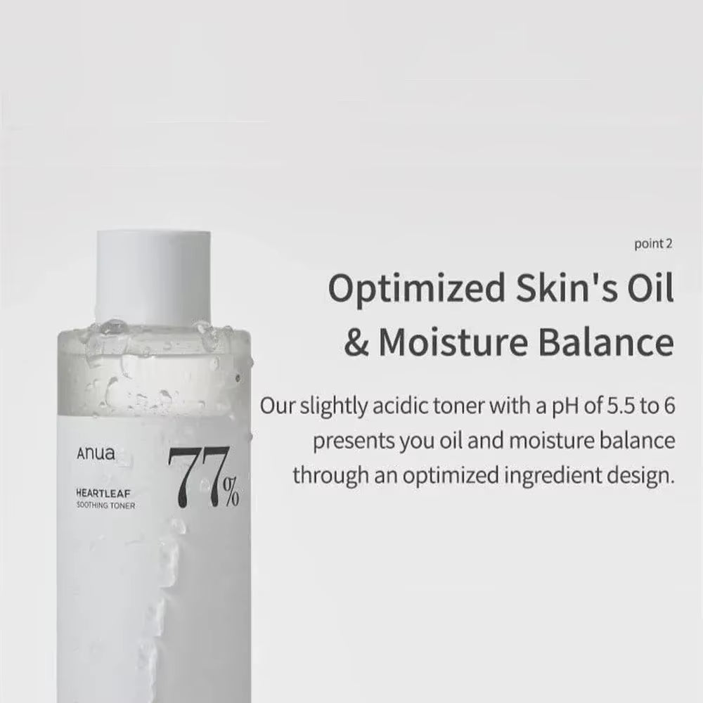Anua Heartleaf 77 Toner, Pore Cleansing Oil, Deep Cleansing Foaming Cleanser, Moisturizing and Improving Skin, Korean Skincare