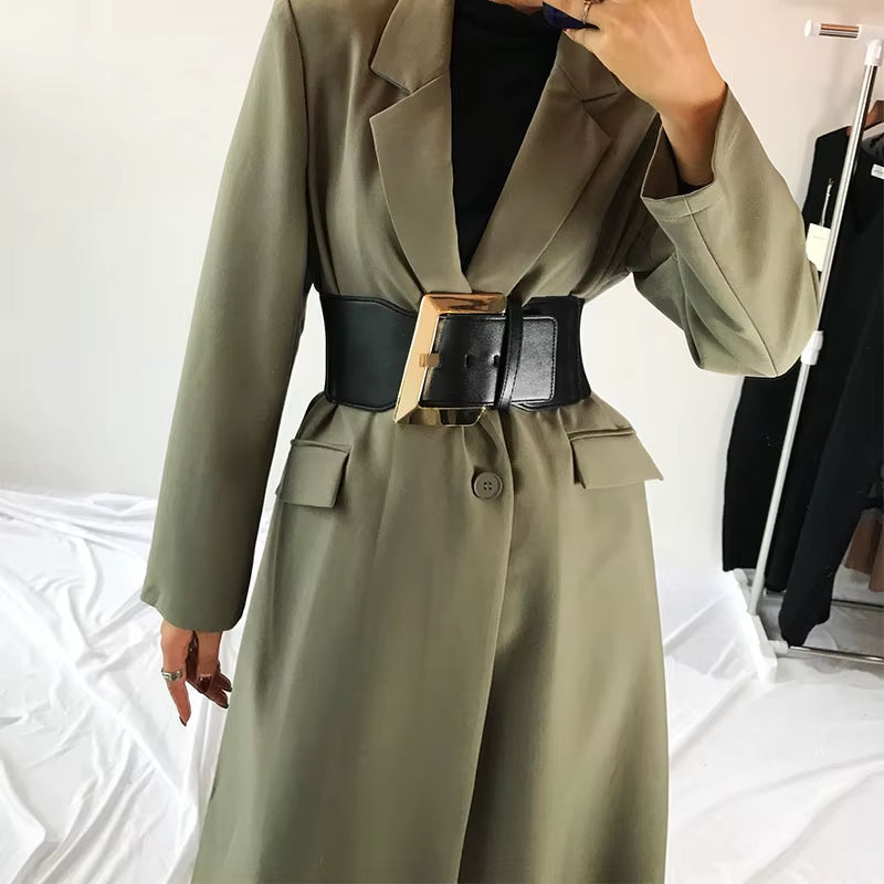 Fashion Corset Belt plus Size Belts for Women Waist Elastic Cummerbund Wide Stretch Ceinture Femme Big Dress Belt Waistband