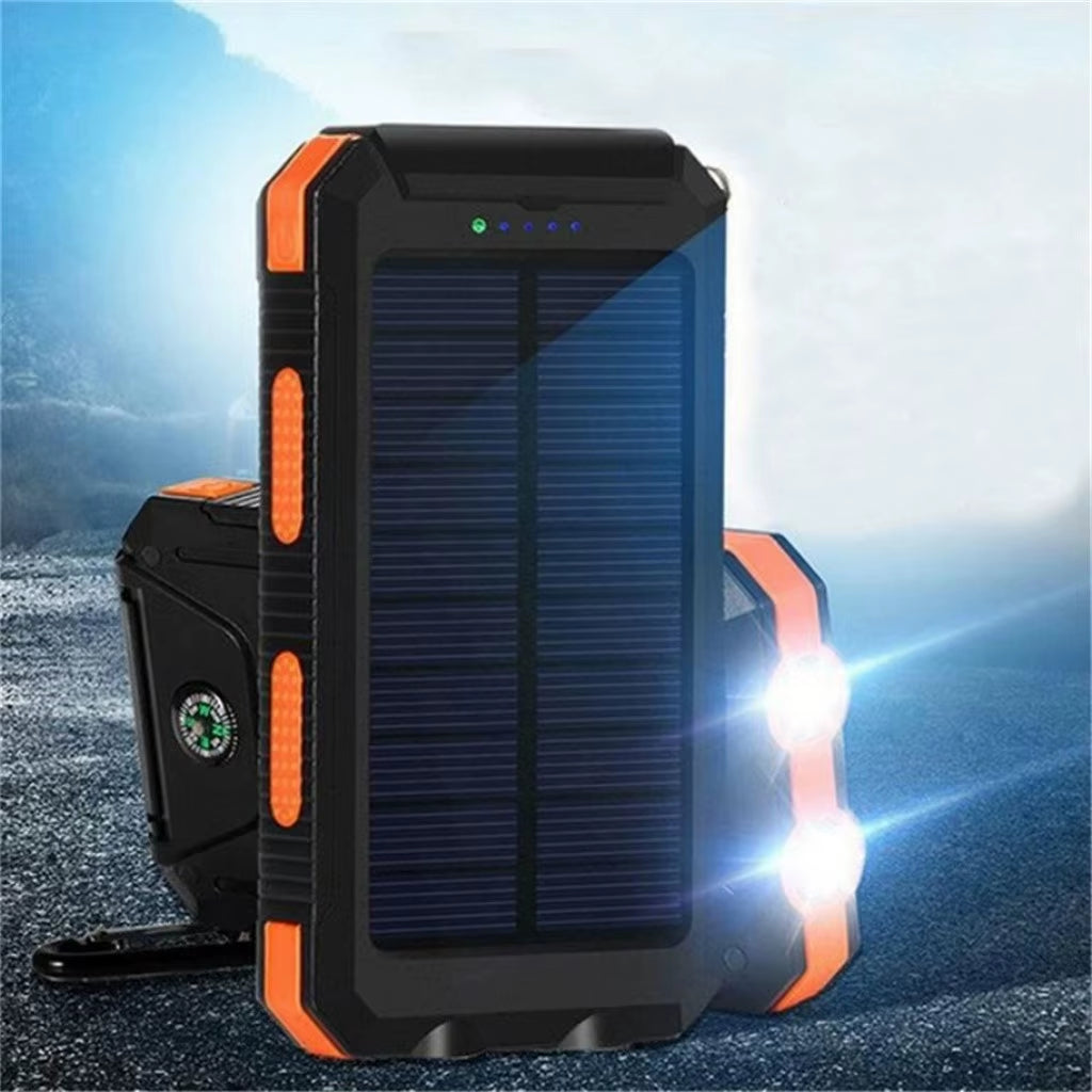 Waterproof Dual Usb Portable 8000Mah Solar Charger Solar Power Bank for Phone Outdoor Solar Mobile Phone Charger