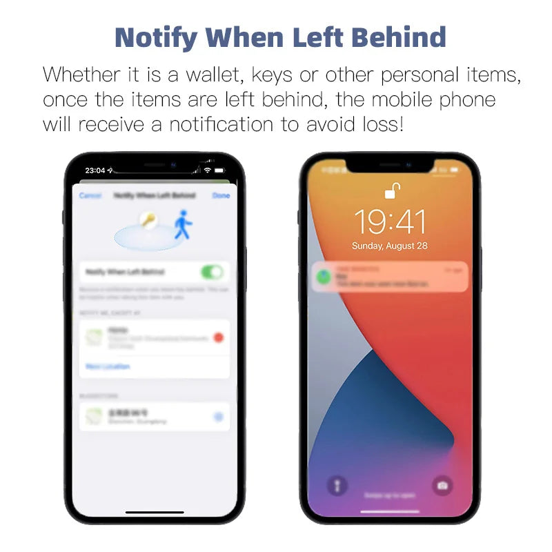 Smart Tracker Bluetooth Mini Tracker Locator Anti-Lost Alarm for Key Wallet Suitcase Luggage Finder Works with Apple Find My APP