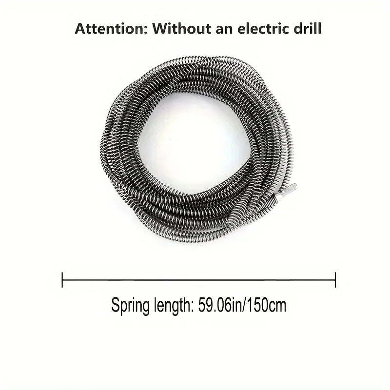 Heavy-Duty Electric Drain Cleaner Spring Tube Dredger Household Plumbing Unclogs Toilets Sinks Kitchen Bathroom Cleaning Tools
