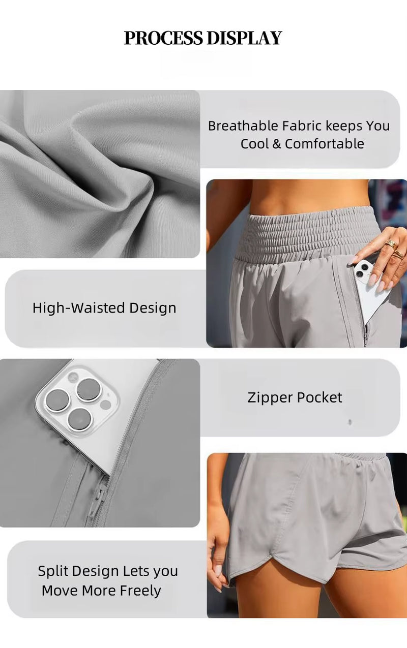 Hotty Hot Women'S Gym Run with Pocket Short Yoga Wear Female Fitness Quick Drying Tennis Biker Shorts Sport Outfit Workout Pant