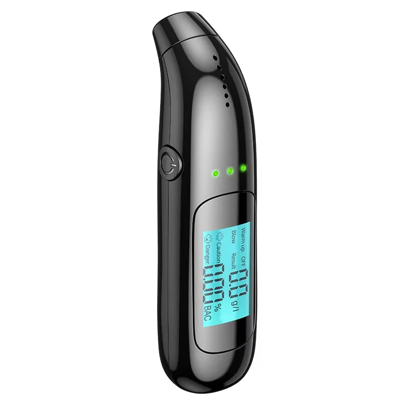 Alcohol Tester High Precision Breathalyzer Alcometer USB Rechargeable Non-Contact LCD Display Digital Portable Alcohol Detector