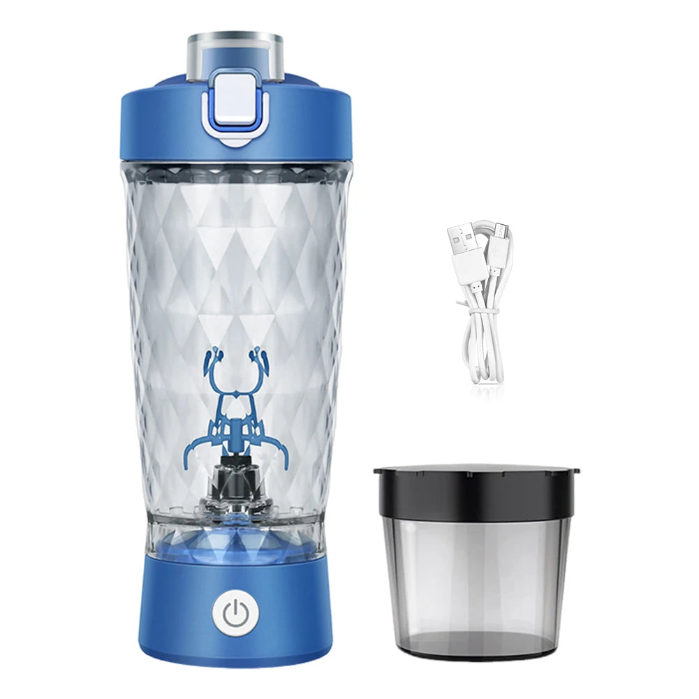 22Oz 650Ml Electric Automatic Protein Shake Mixer Sports Bottles USB Rechargeable Shaker Cups Water Drink Mixer Bottles for Gym