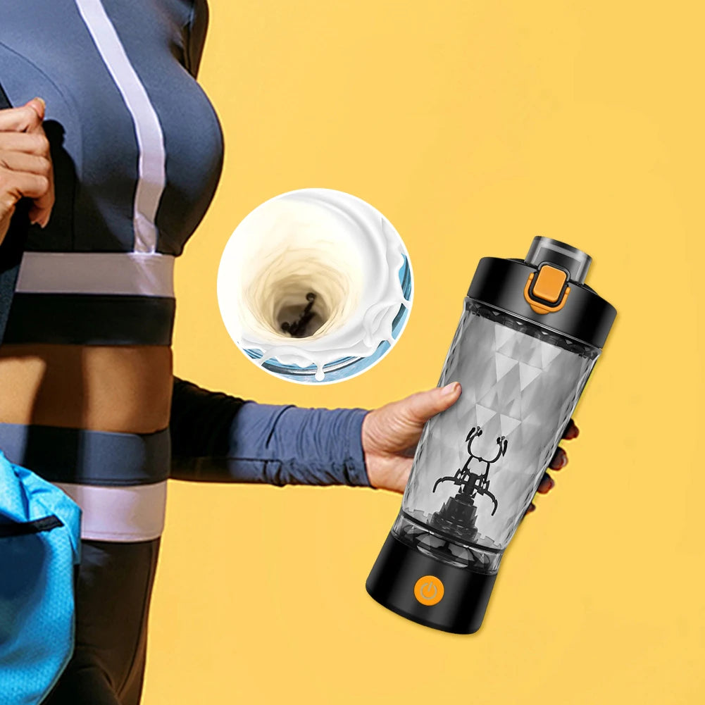 22Oz 650Ml Electric Automatic Protein Shake Mixer Sports Bottles USB Rechargeable Shaker Cups Water Drink Mixer Bottles for Gym