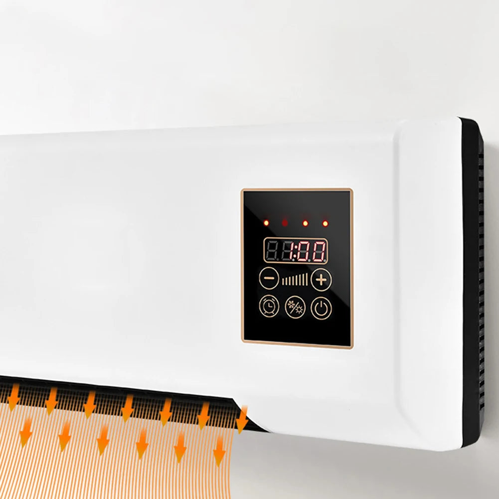 2 in 1 Air Conditioner Heater 1800W Wall Mounted Electric Heater Air Conditioner with Timing Function Touch Screen Control