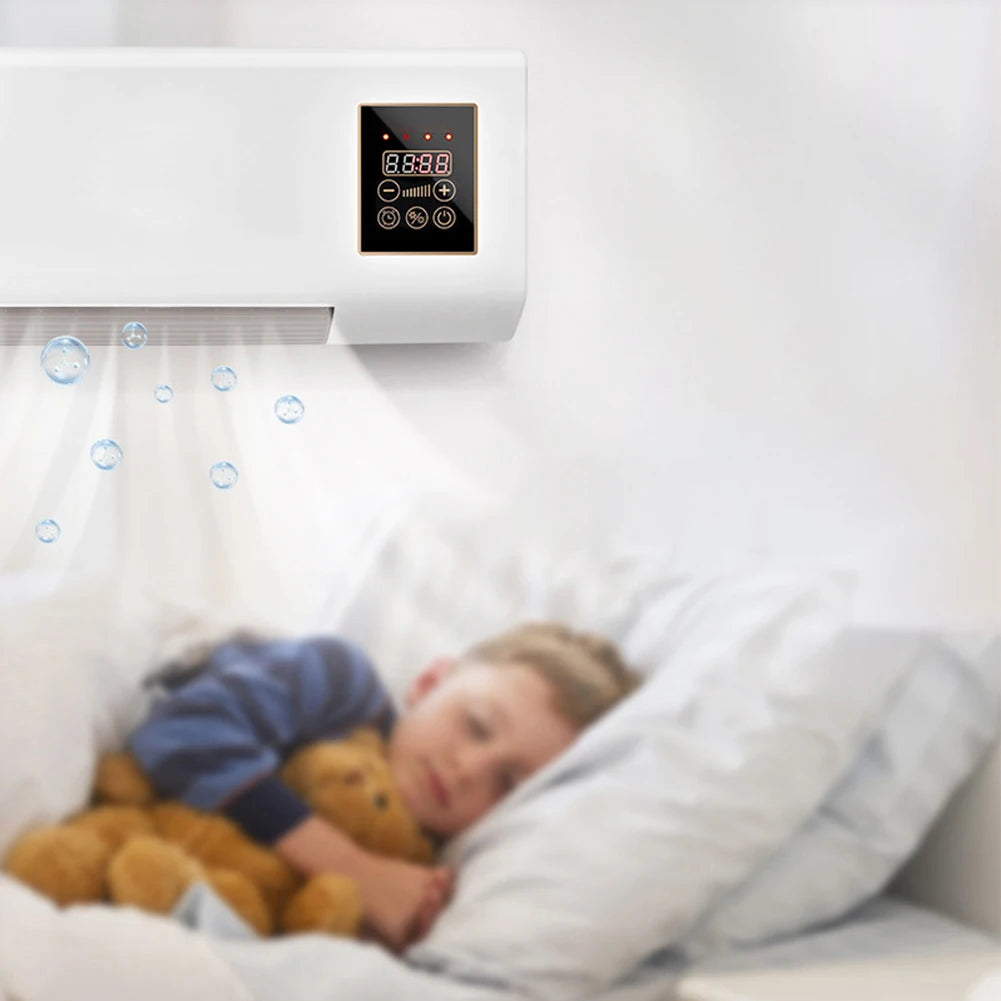 2 in 1 Air Conditioner Heater 1800W Wall Mounted Electric Heater Air Conditioner with Timing Function Touch Screen Control