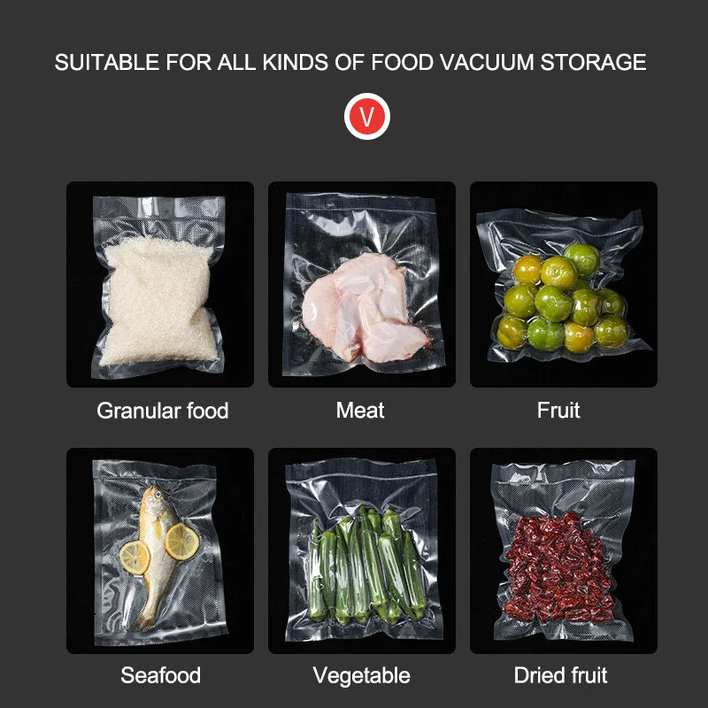 Dry Wet Vacuum Sealer Machine 110V 220V Automatic Household Kitchen Electric Food Vacuum Plastic Packaging Sealers Includ 20 Bag