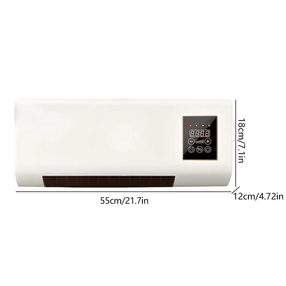 2 in 1 Air Conditioner Heater 1800W Wall Mounted Electric Heater Air Conditioner with Timing Function Touch Screen Control