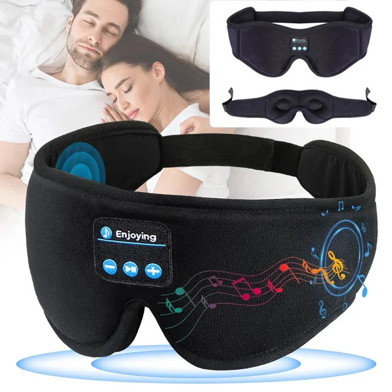 3D Eye Mask Bluetooth Music Play Sleeping Headphones with Built-In HD Speaker Mask for Sleep Headphones Wireless Air Travel 5.0
