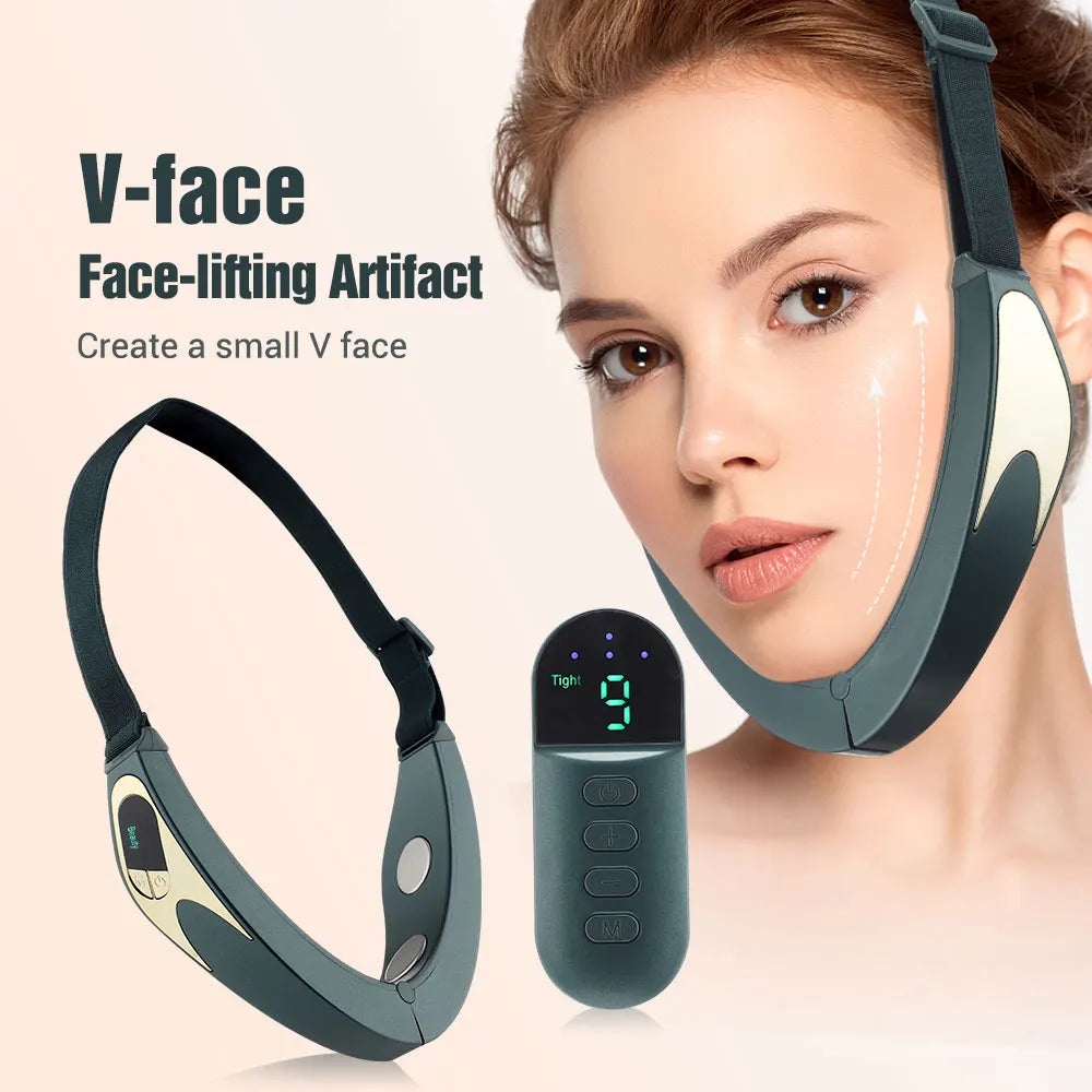 V Face Machine Electric V-Line up Lift Belt Face Massage Face Thinning Face-Lifting Facial Massager with Remote Controller