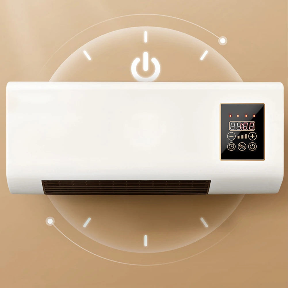 2 in 1 Air Conditioner Heater 1800W Wall Mounted Electric Heater Air Conditioner with Timing Function Touch Screen Control