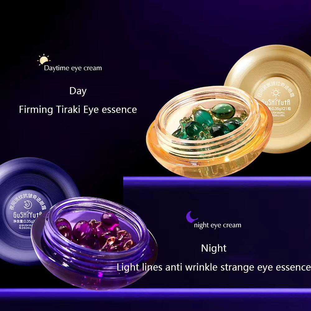 Day Eye Cream Set 2Pcs Firming Lifting Eye Contour Remove Eye Bag Wrinkles Night Eye Cream Korean Skincare Cosmetics Makeup