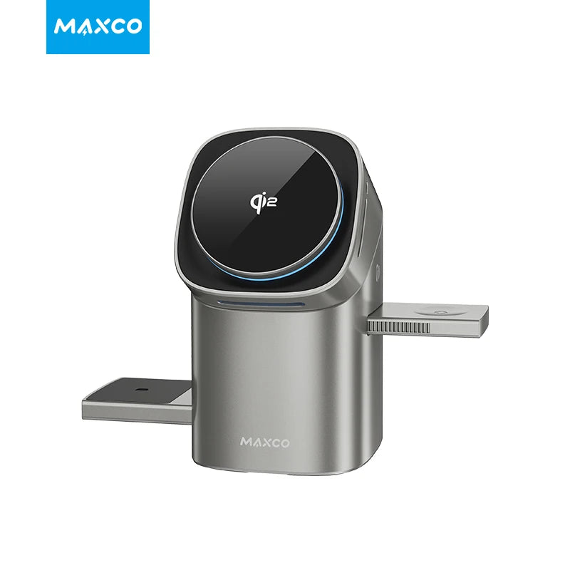 Qi2 Magnetic Wireless Charger Fast Charger 3-In-1 Intelligent Fast Charging 15W for Iphone 12/13/14/15/16, for Iwatch & Airpods